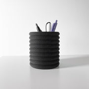Knurl Pen Cup - 3D printed desk organiser by Valence Objects
