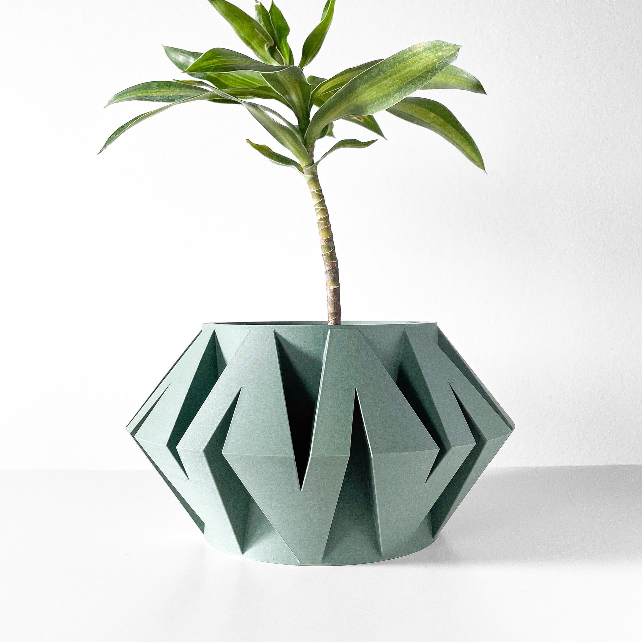 Origami Gem Planter - 3D printed planter by Valence Objects