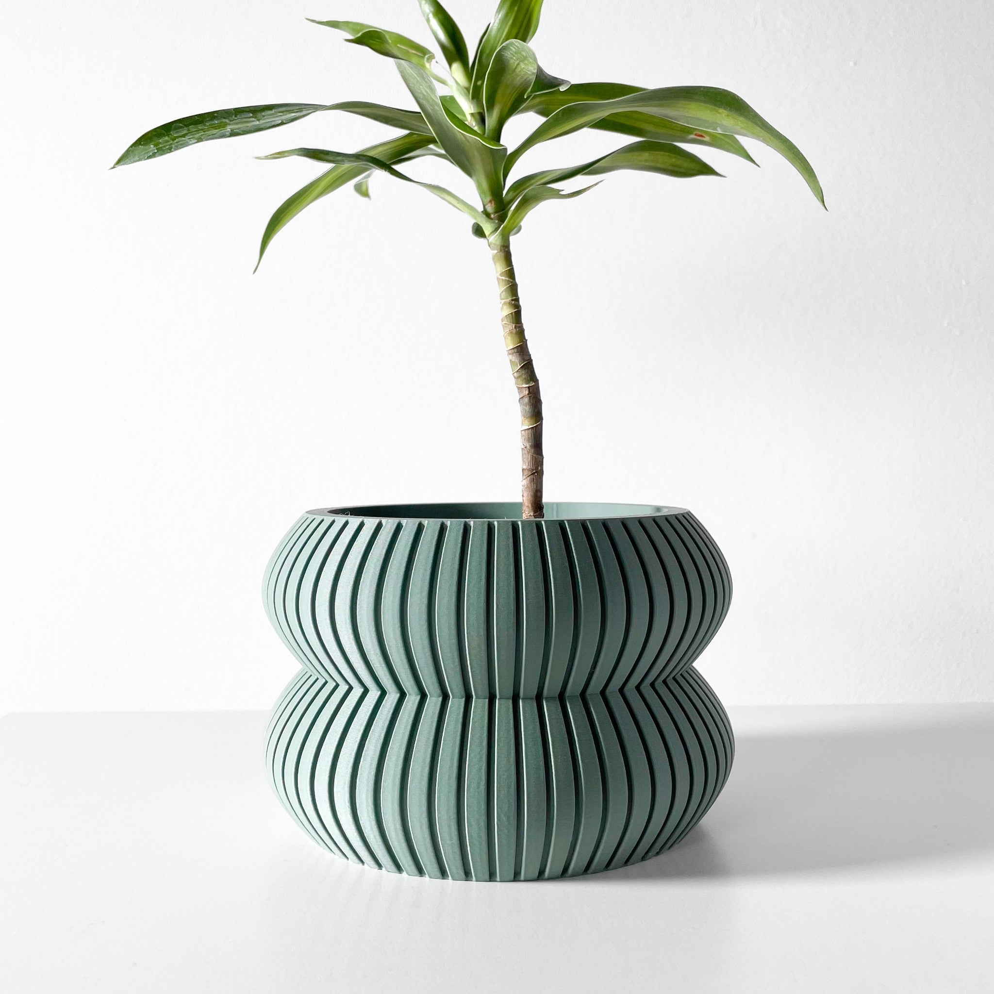 Rib Waist Planter - 3D printed planter by Valence Objects