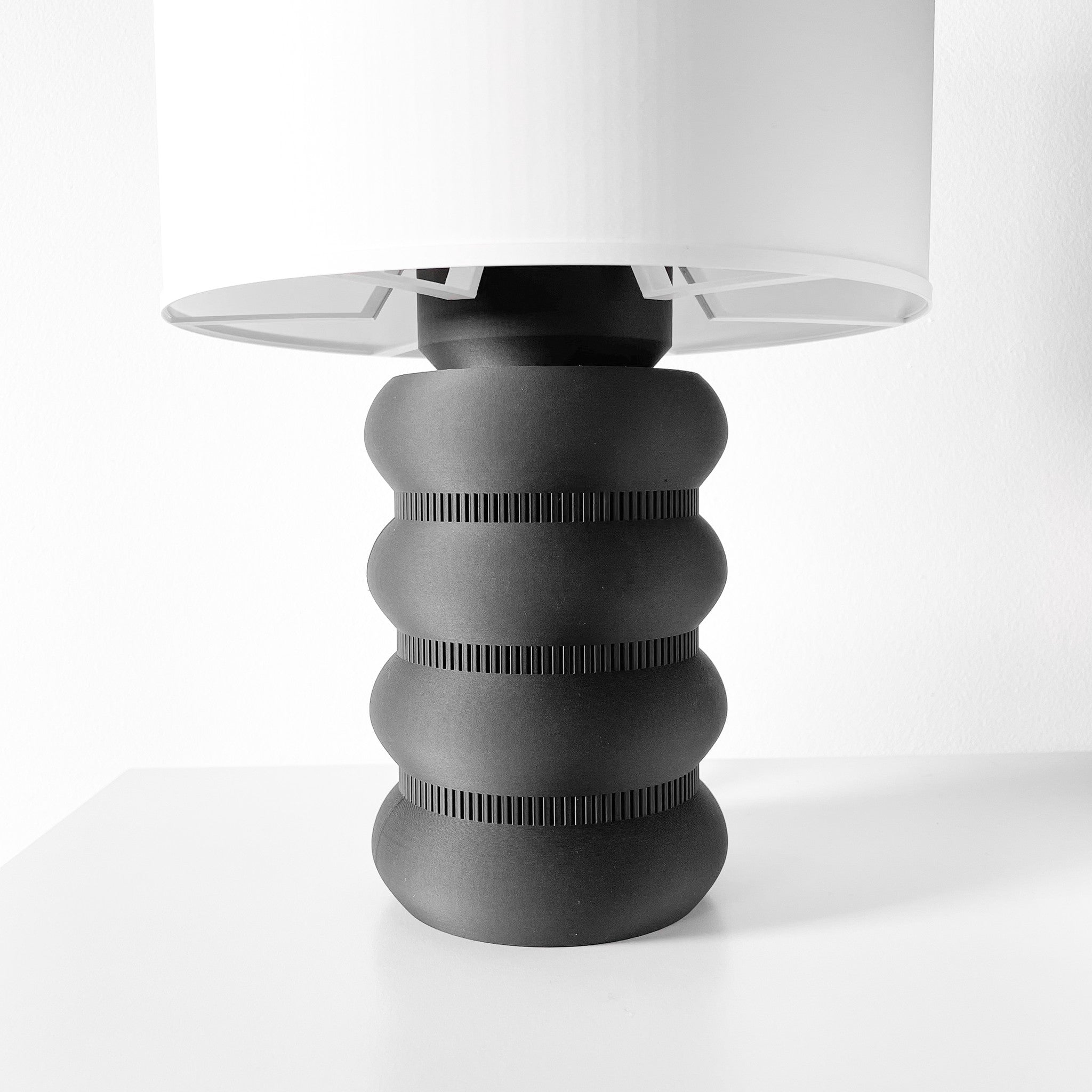Rib Ring Table Lamp - 3D printed table lamp by Valence Objects