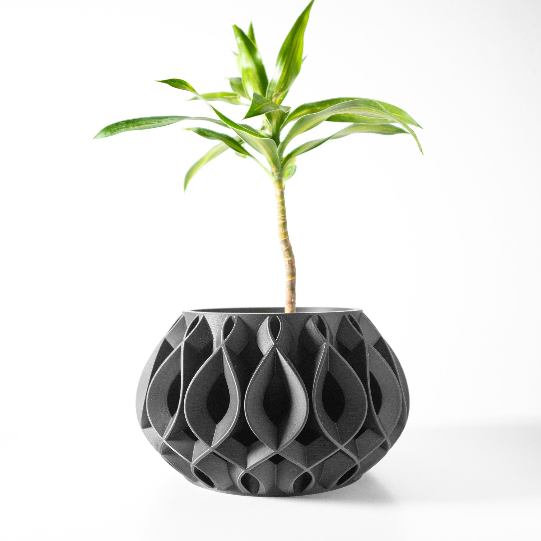Flame Relief Planter - 3D printed planter by Valence Objects