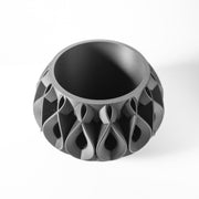 Flame Relief Planter - 3D printed planter by Valence Objects