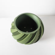 Swirl Slat Planter - 3D printed planter by Valence Objects