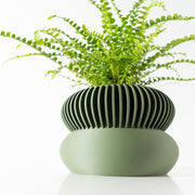 Ribbed Pedestal Planter - 3D printed planter by Valence Objects