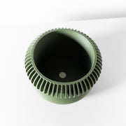 Ribbed Pedestal Planter - 3D printed planter by Valence Objects