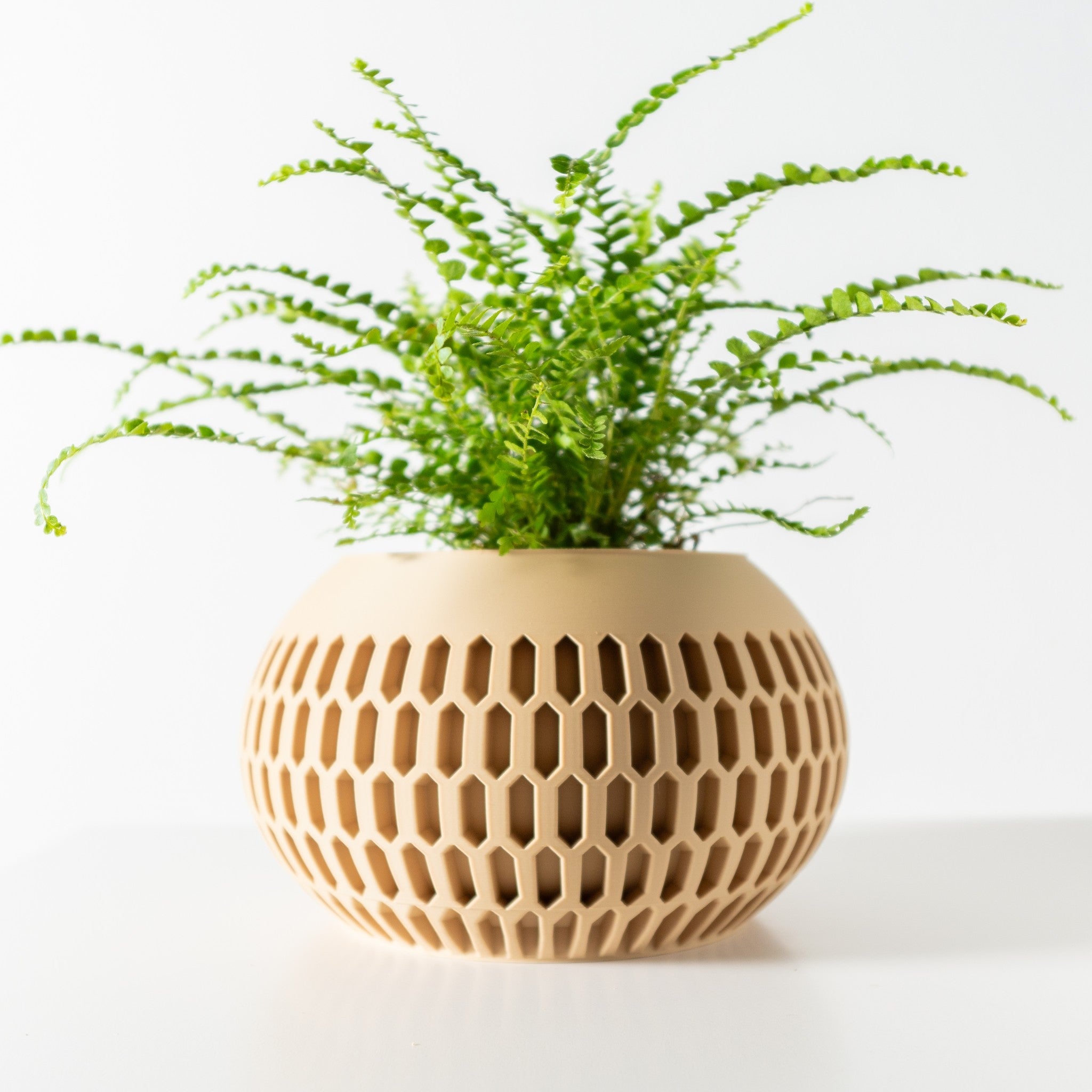 Oval Mesh Planter - 3D printed planter by Valence Objects