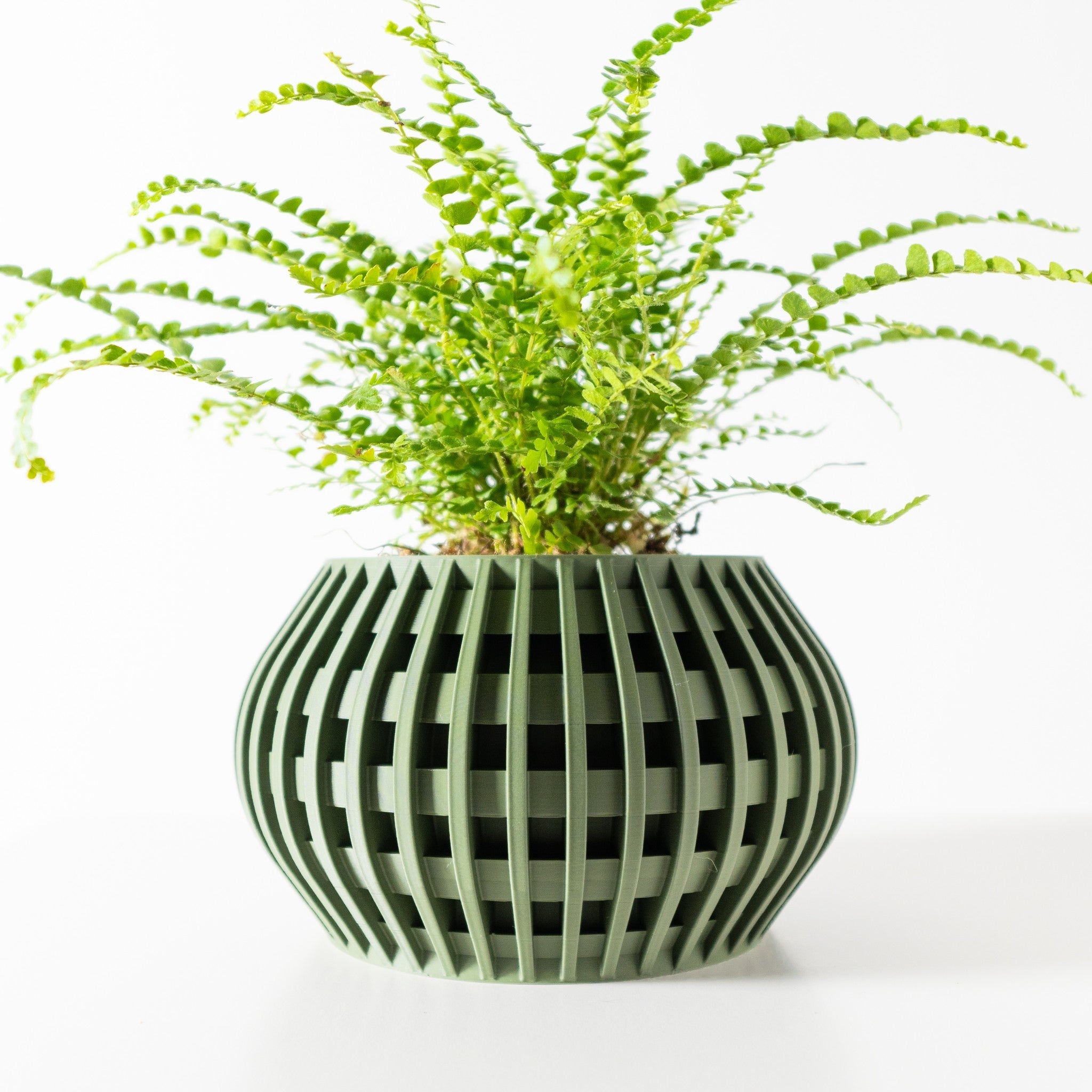 Slot Globe Planter - 3D printed planter by Valence Objects