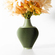 Spiral Urn Vase - 3D printed vase by Valence Objects