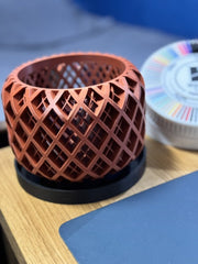 Lattice Drum Orchid Planter - 3D printed planter by Valence Objects