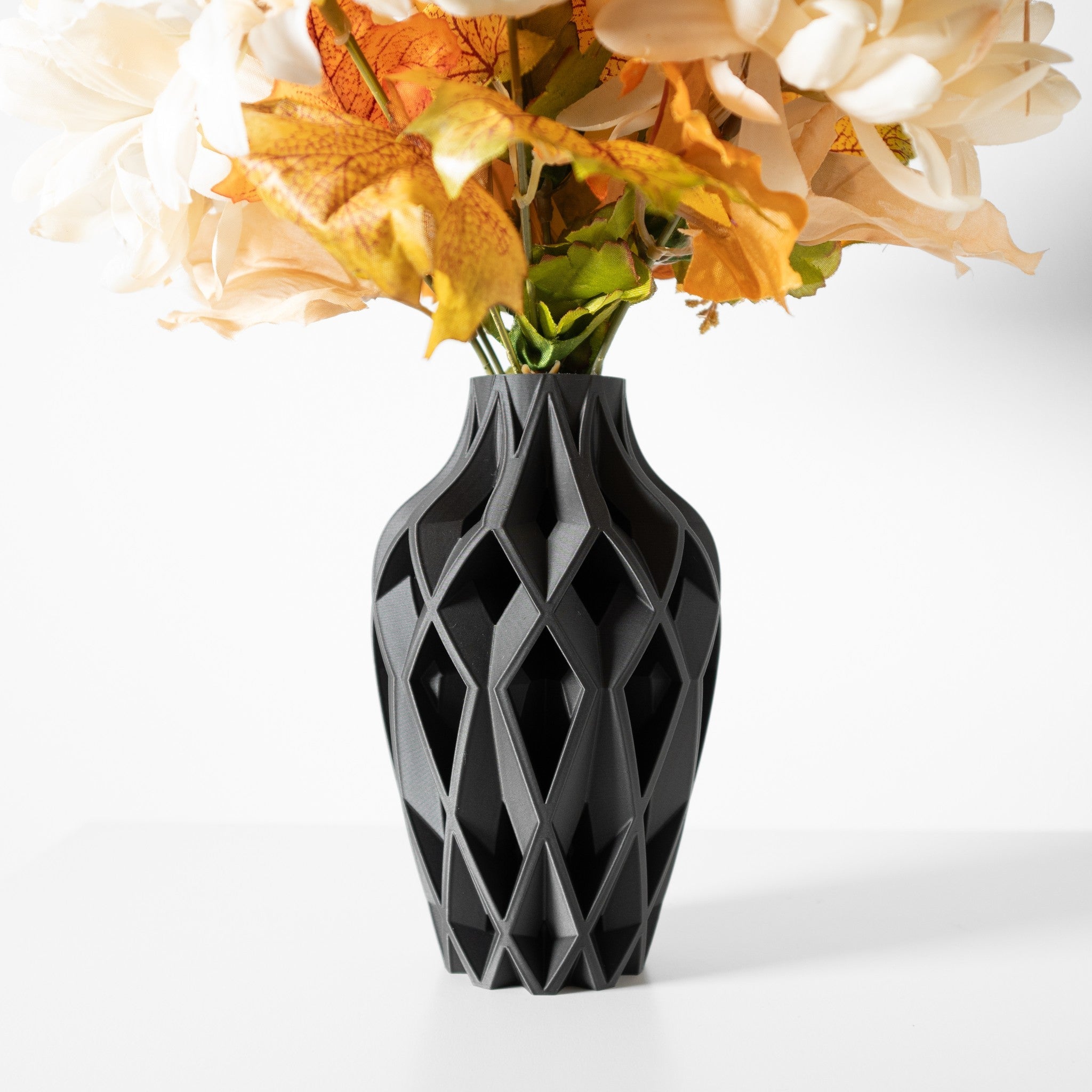 Diamond Tower Vase - 3D printed vase by Valence Objects