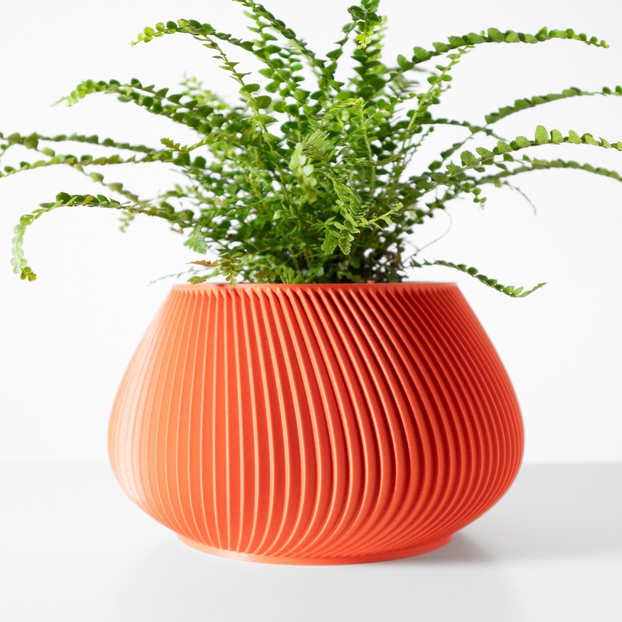 Pleated Basin Planter - 3D printed planter by Valence Objects