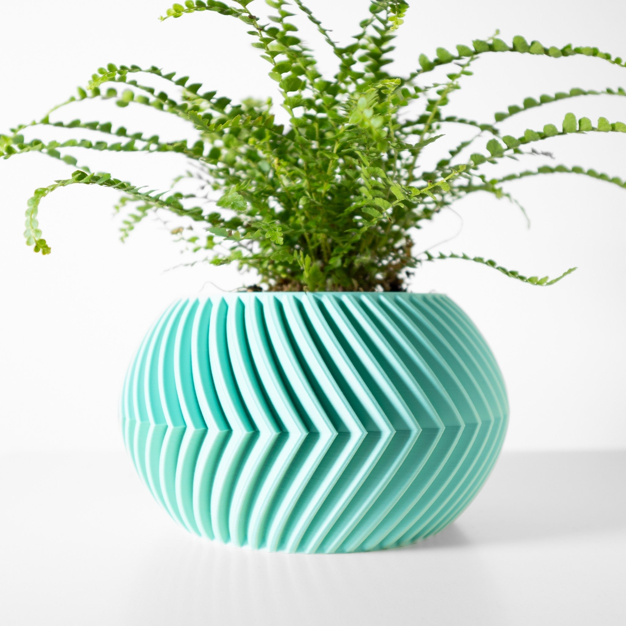 Wave Rib Planter - 3D printed planter by Valence Objects