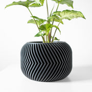 Zigzag Ridge Planter - 3D printed planter by Valence Objects