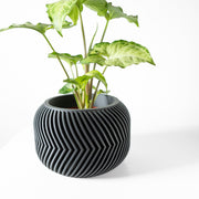 Zigzag Ridge Planter - 3D printed planter by Valence Objects
