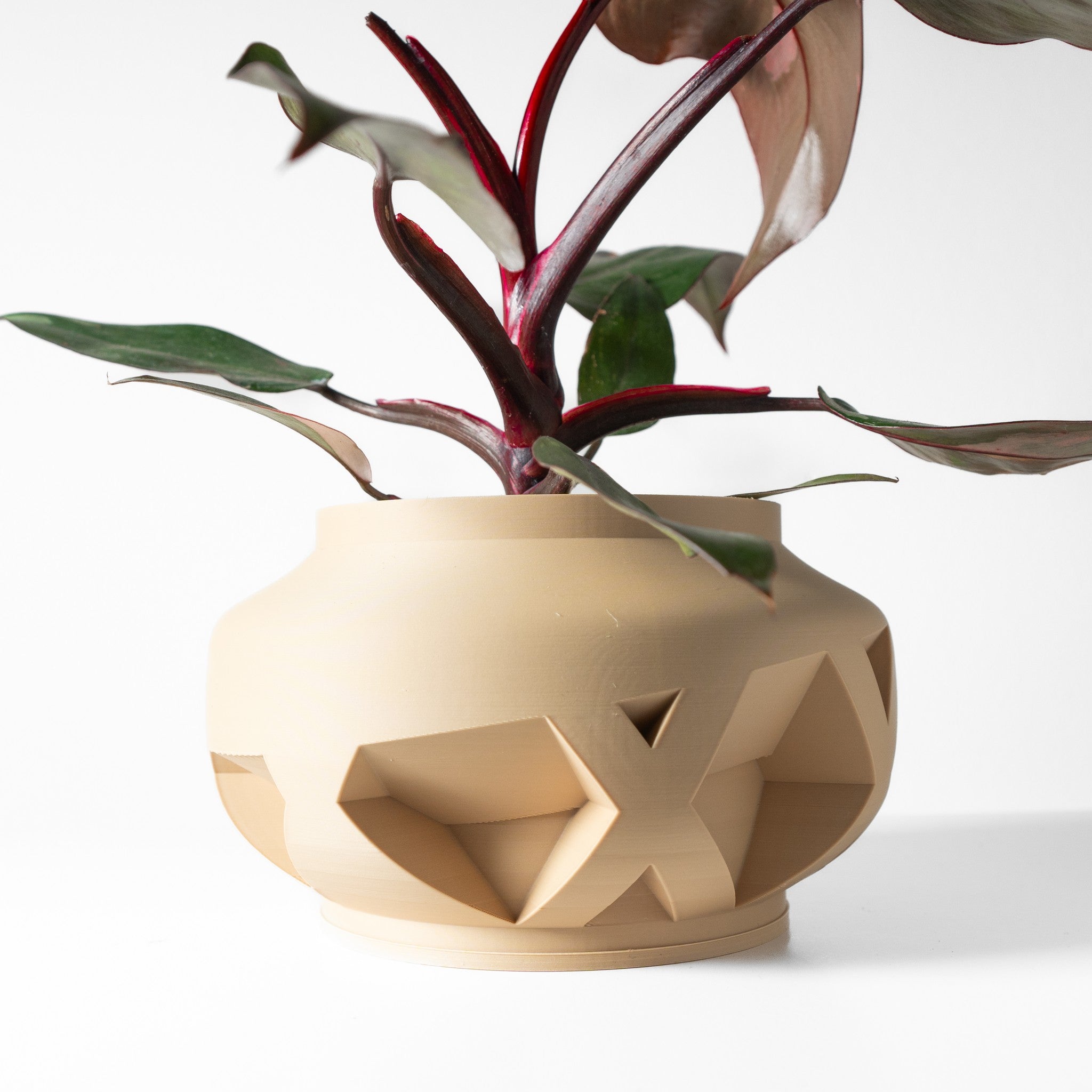 Cross Facet Planter - 3D printed planter by Valence Objects