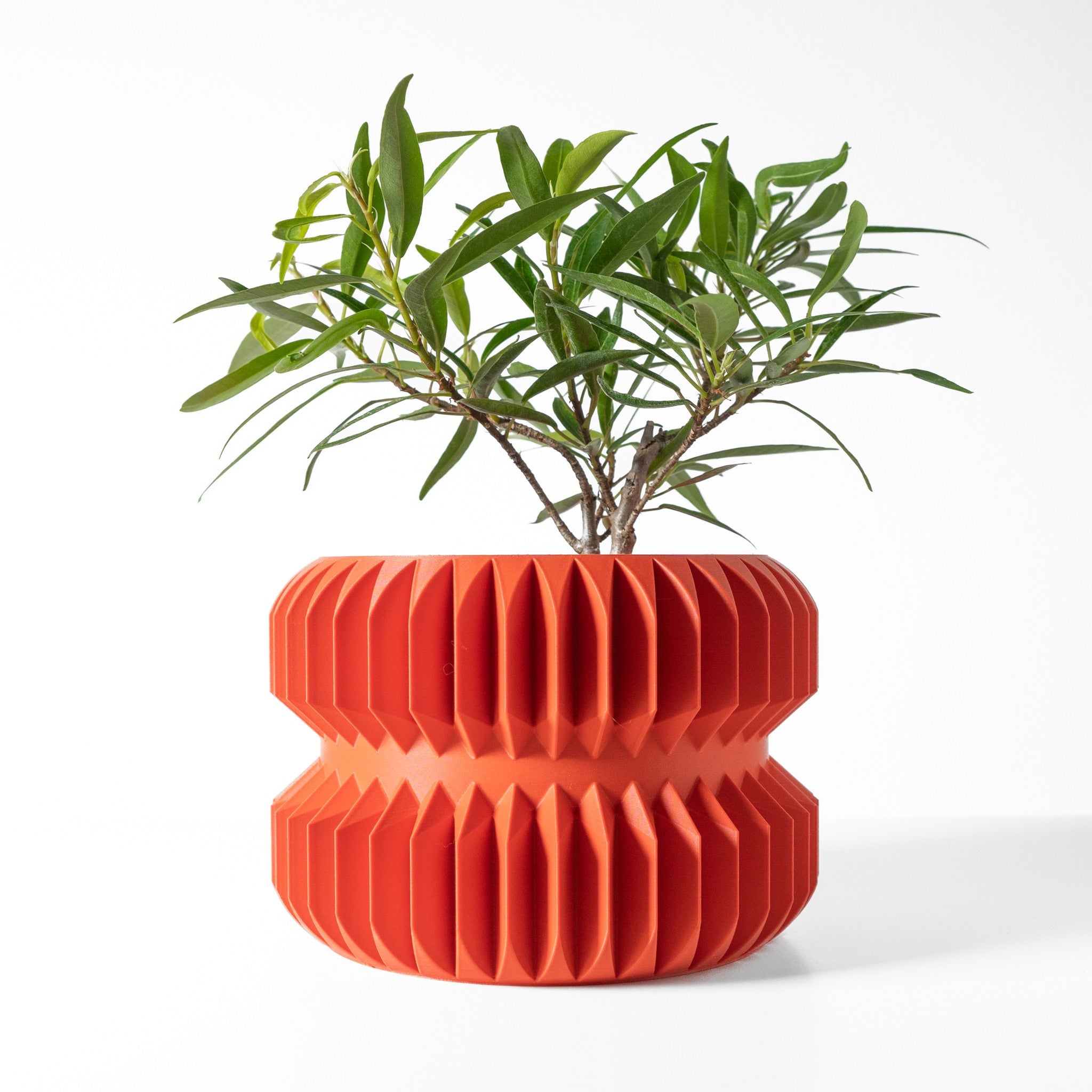 Accordion Waist Planter - 3D printed planter by Valence Objects