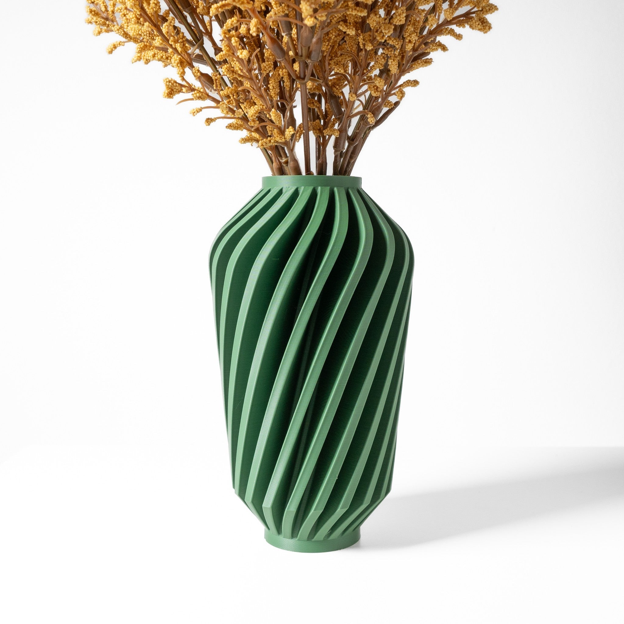 Twist Pleat Vase - 3D printed vase by Valence Objects