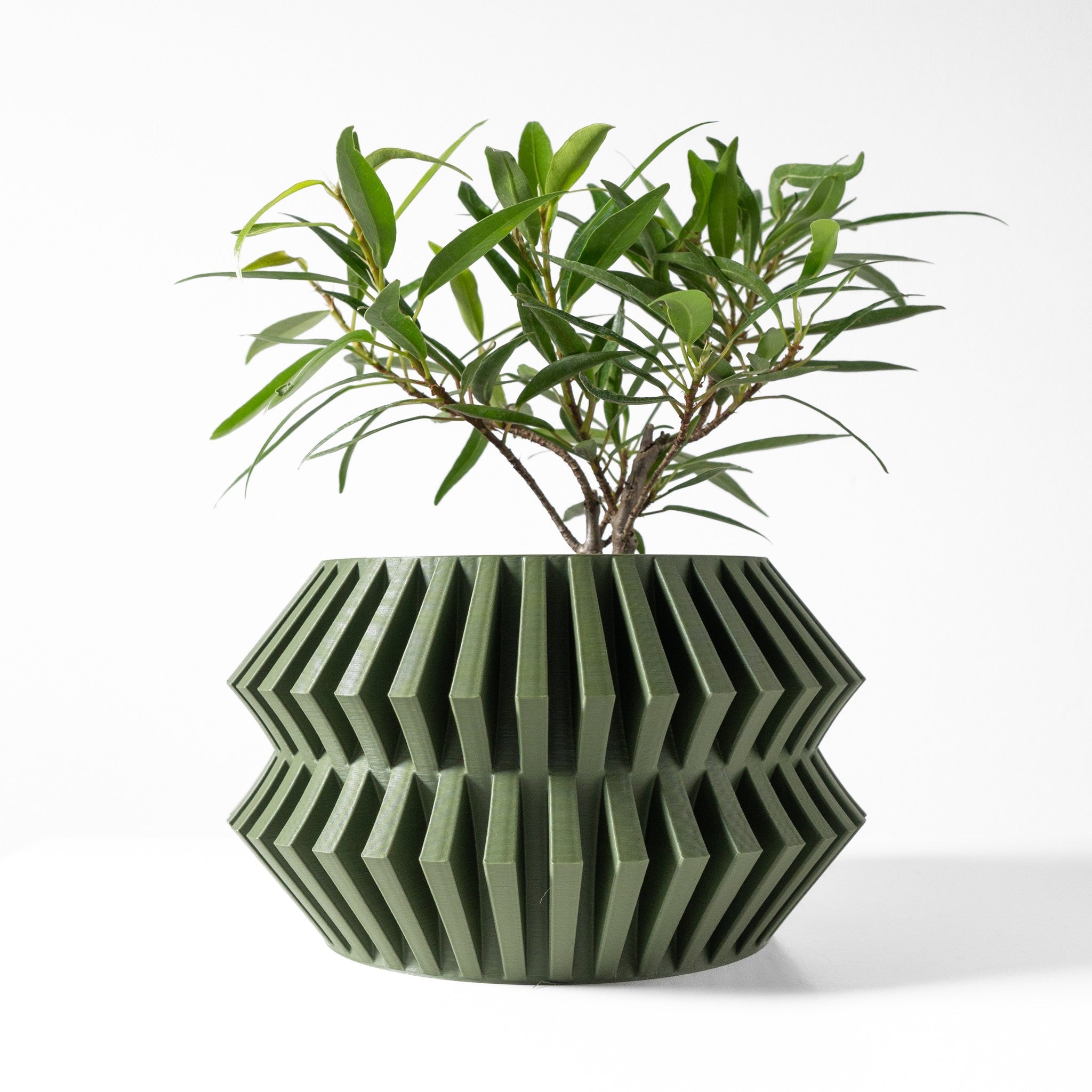 Zigzag Hex Planter - 3D printed planter by Valence Objects