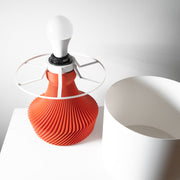 Radial Pleat Table Lamp - 3D printed table lamp by Valence Objects