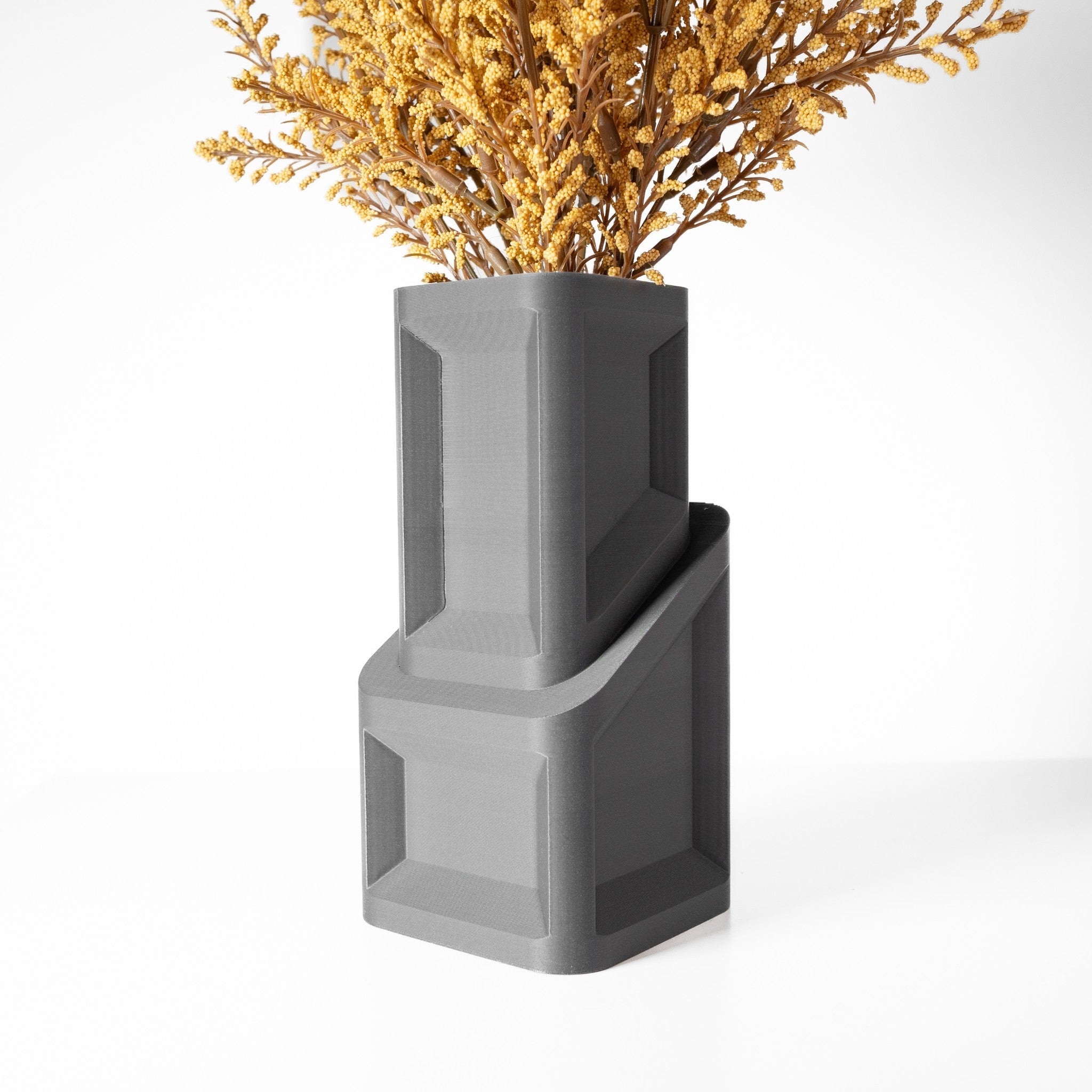 Block Form Vase - 3D printed vase by Valence Objects