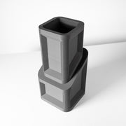 Block Form Vase - 3D printed vase by Valence Objects