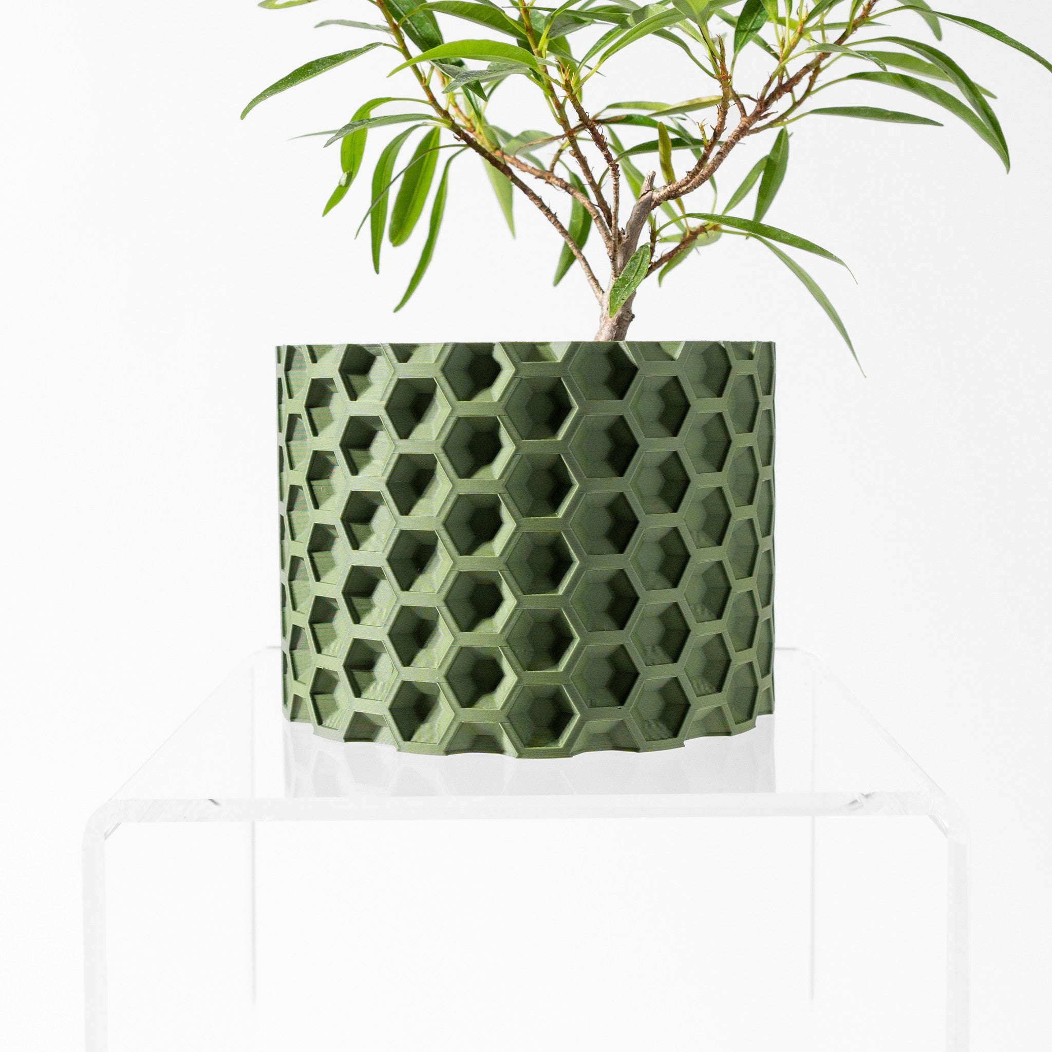 Hex Weave Planter - 3D printed planter by Valence Objects