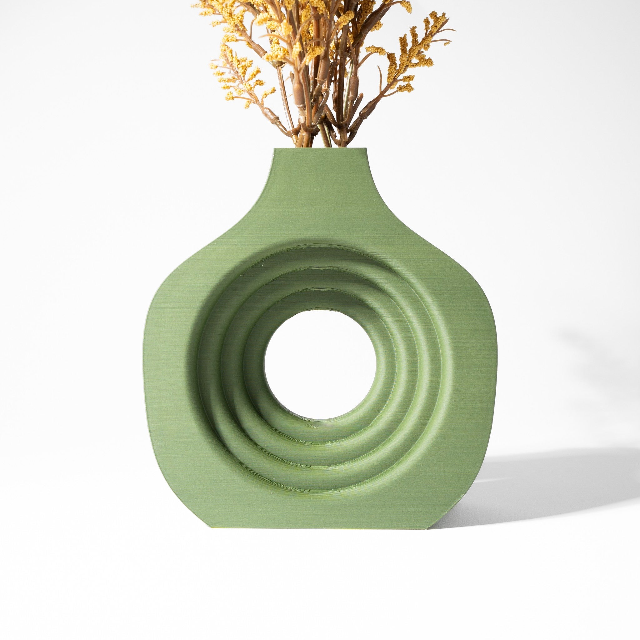Ring Hole Vase - 3D printed vase by Valence Objects