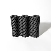 Diagonal Rib Vase - 3D printed vase by Valence Objects