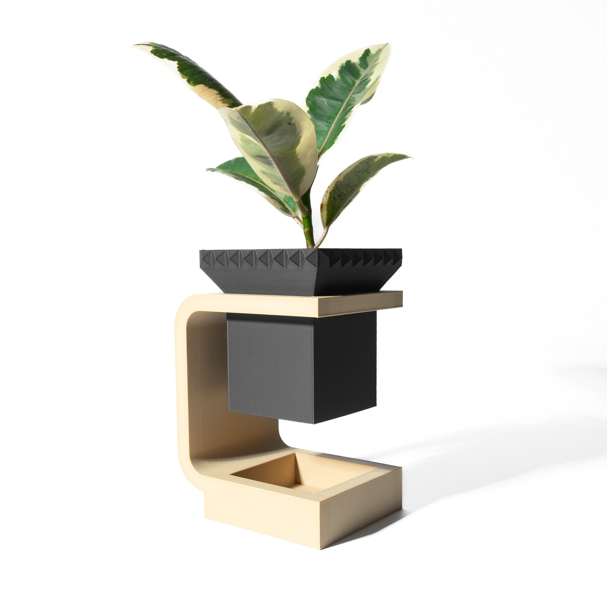 Cantilever Shelf Planter - 3D printed planter by Valence Objects