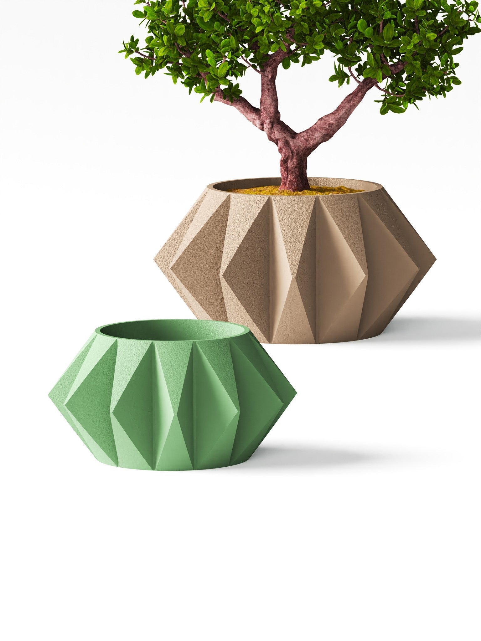Gem Hex Planter - 3D printed planter by Valence Objects