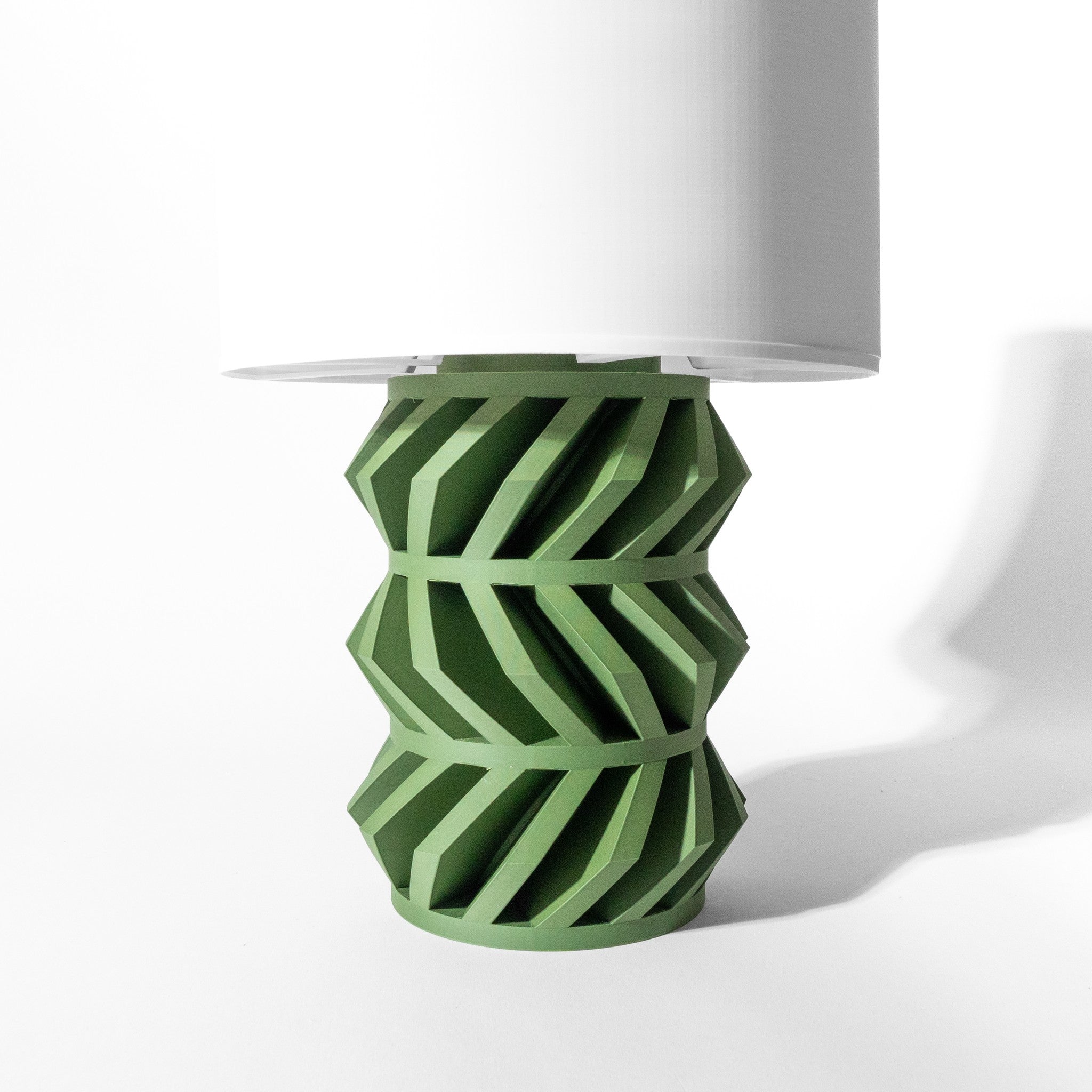 Chevron Lattice Table Lamp - 3D printed table lamp by Valence Objects