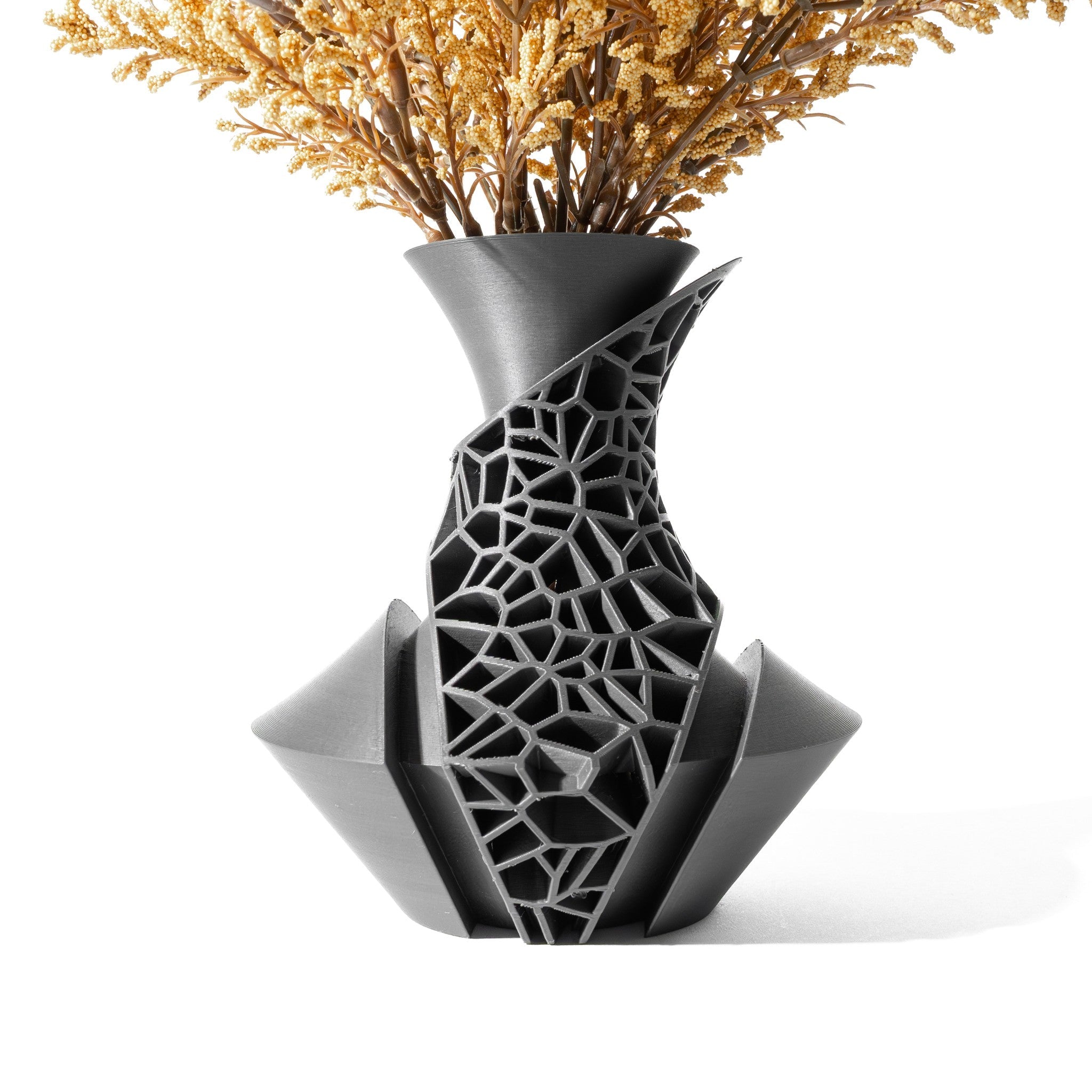 Voronoi Flare Vase - 3D printed vase by Valence Objects