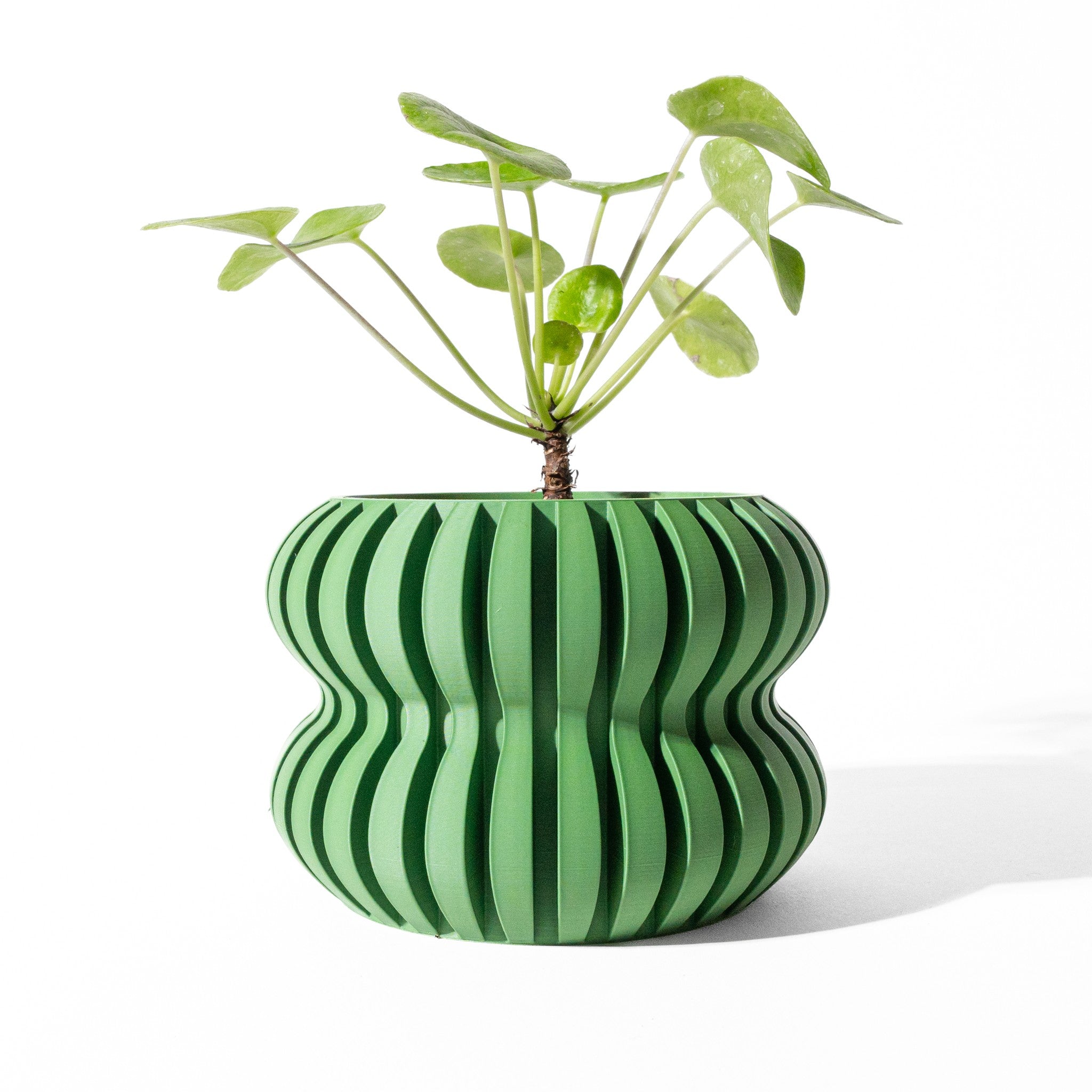 Wave Flute Planter - 3D printed planter by Valence Objects