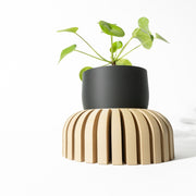 Fluted Riser Planter - 3D printed planter by Valence Objects