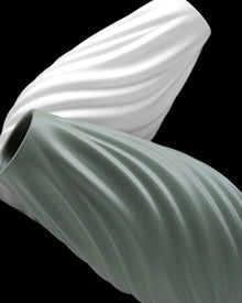 Swirl Fin Teardrop Vase