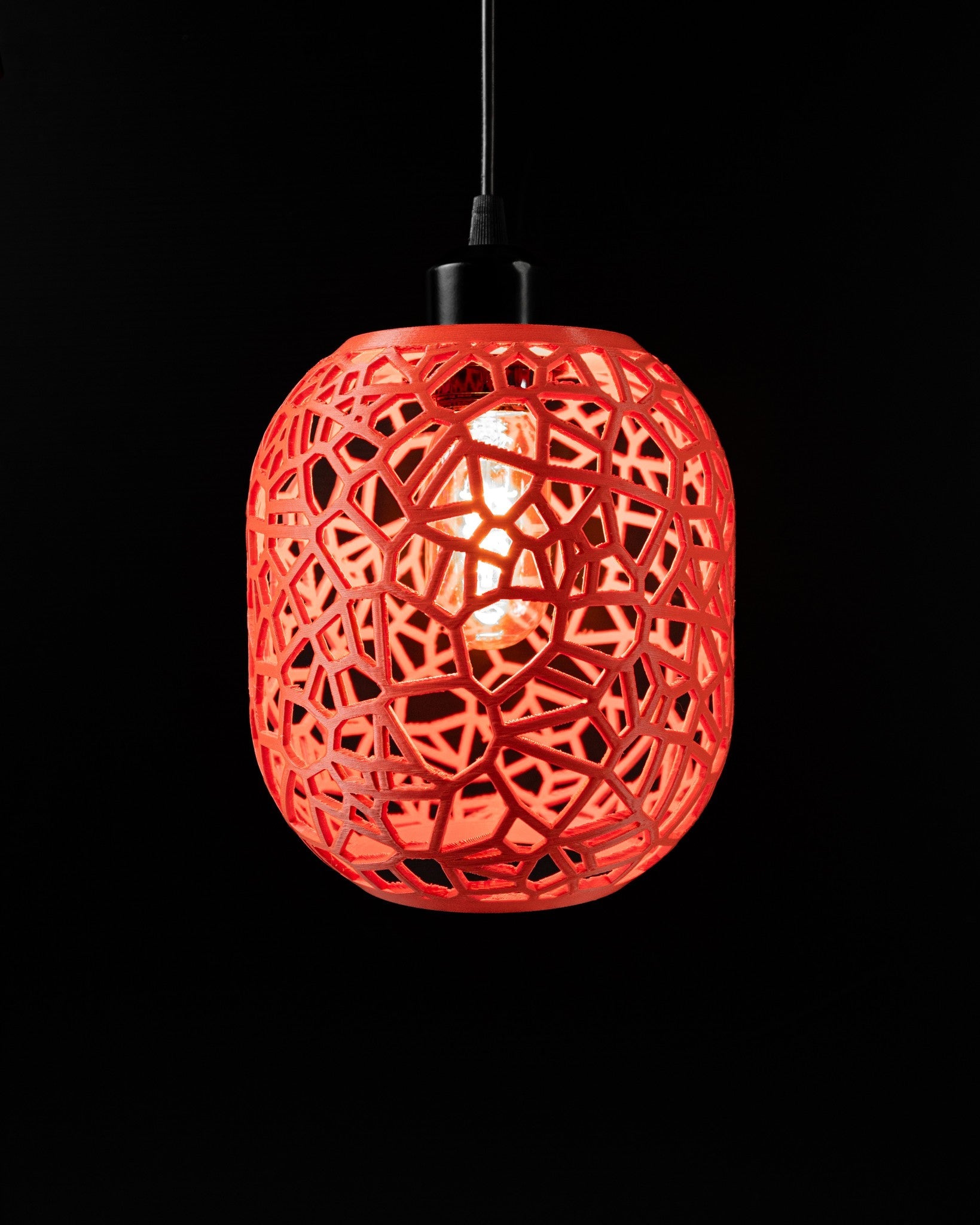Web Capsule Pendant Light - 3D printed pendant light by Valence Objects