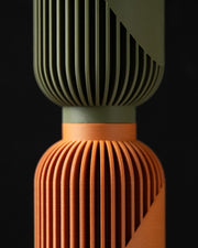 Wrap Rib Vase - 3D printed vase by Valence Objects