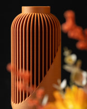 Wrap Rib Vase - 3D printed vase by Valence Objects
