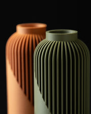 Wrap Rib Vase - 3D printed vase by Valence Objects