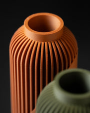 Wrap Rib Vase - 3D printed vase by Valence Objects