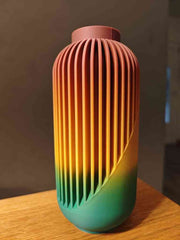 Wrap Rib Vase - 3D printed vase by Valence Objects