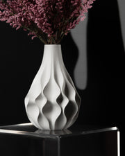 Wave Facet Vase - 3D printed vase by Valence Objects