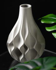 Wave Facet Vase - 3D printed vase by Valence Objects