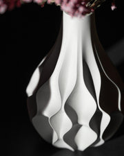 Wave Facet Vase - 3D printed vase by Valence Objects