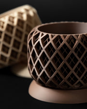 Diamond Basin Planter - 3D printed planter by Valence Objects