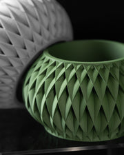 Quilt Ring Planter - 3D printed planter by Valence Objects
