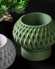 Quilt Ring Planter - 3D printed planter by Valence Objects