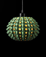 Spike Orb Pendant Light - 3D printed pendant light by Valence Objects