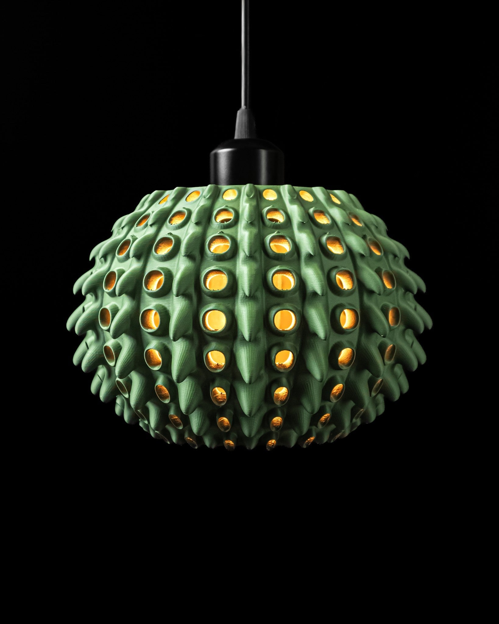 Spike Orb Pendant Light - 3D printed pendant light by Valence Objects