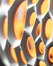 Oval Bubble Pendant Light - 3D printed pendant light by Valence Objects